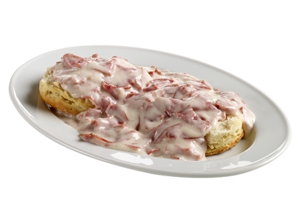 Creamed Chipped Beef and Biscuit