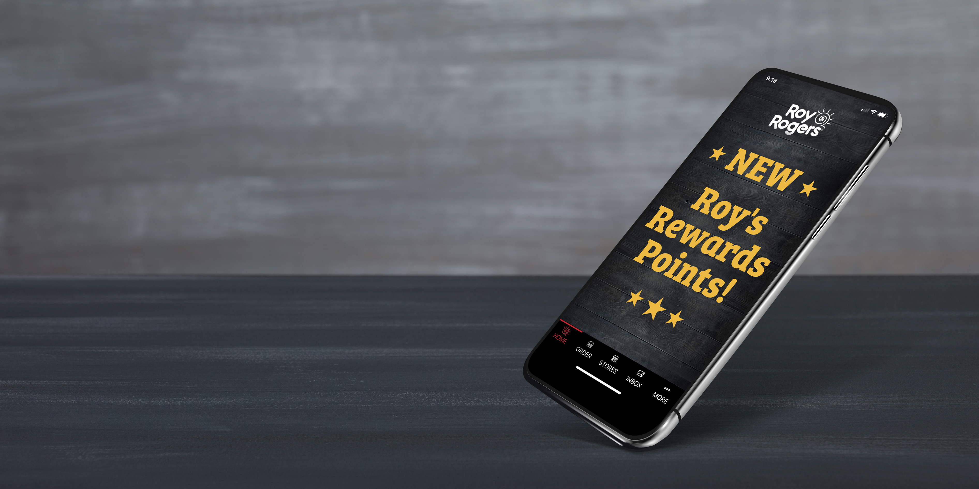 Image of phone with text describing loyalty program