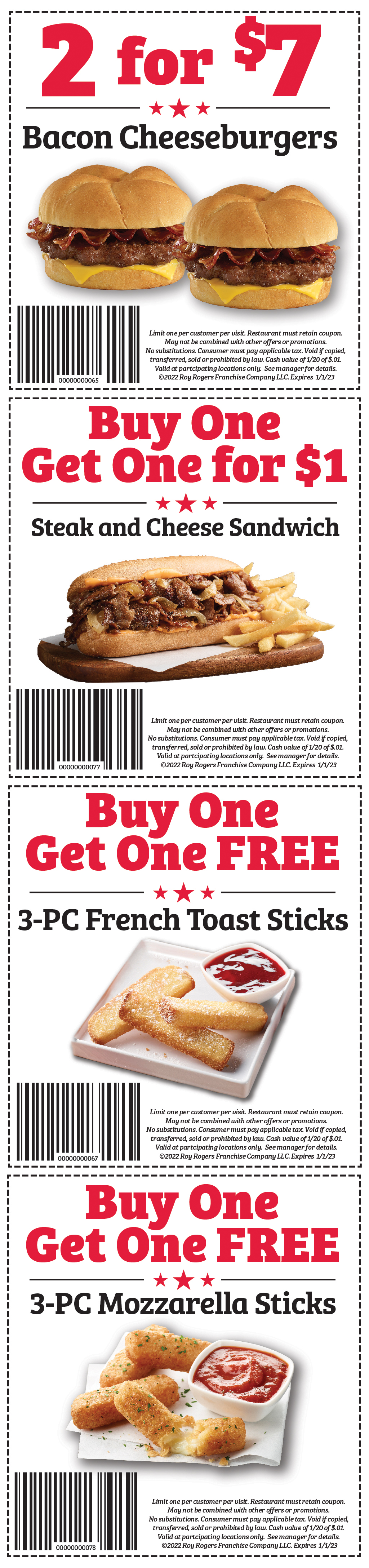 Great offers from Roy Rogers Restaurants