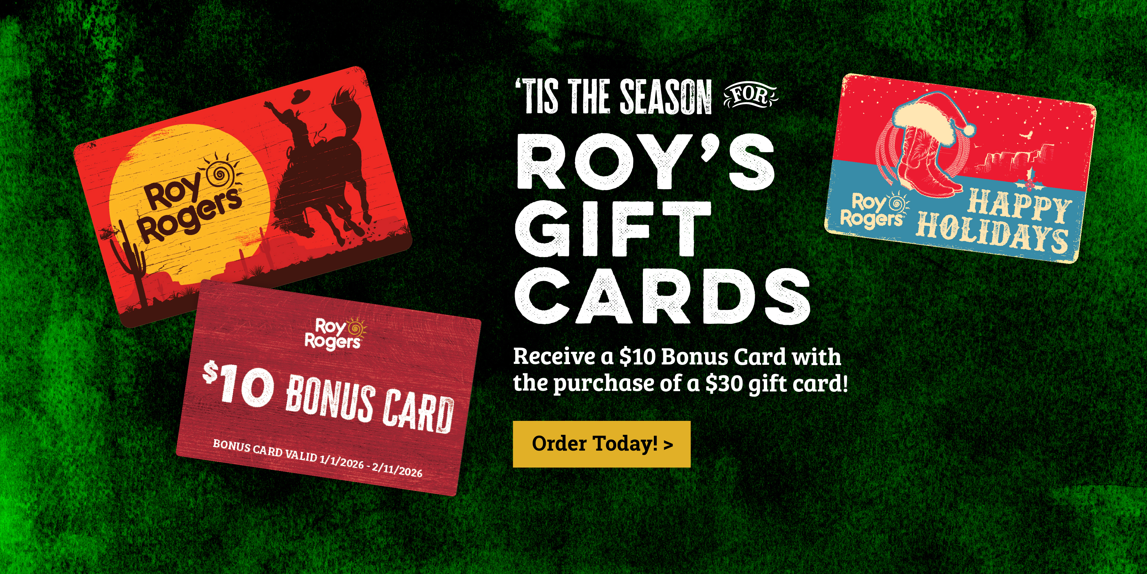Picture of Roy Rogers gift cards